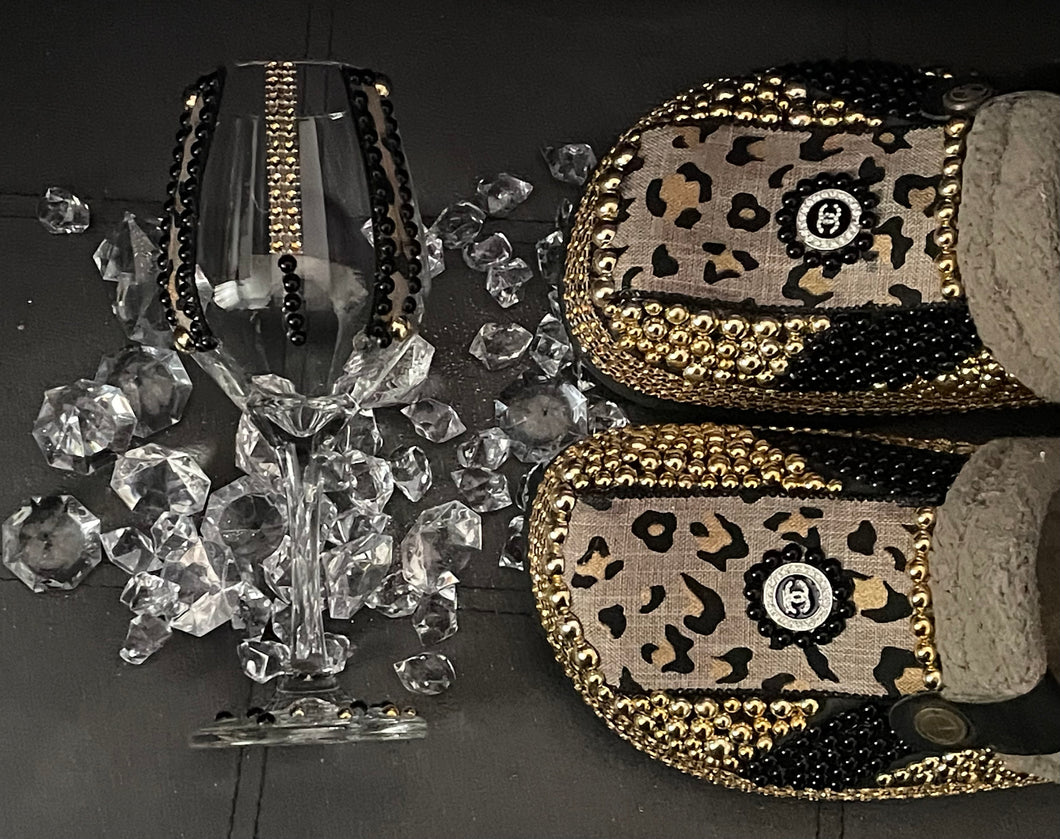 Custom Crocs & Wineglass