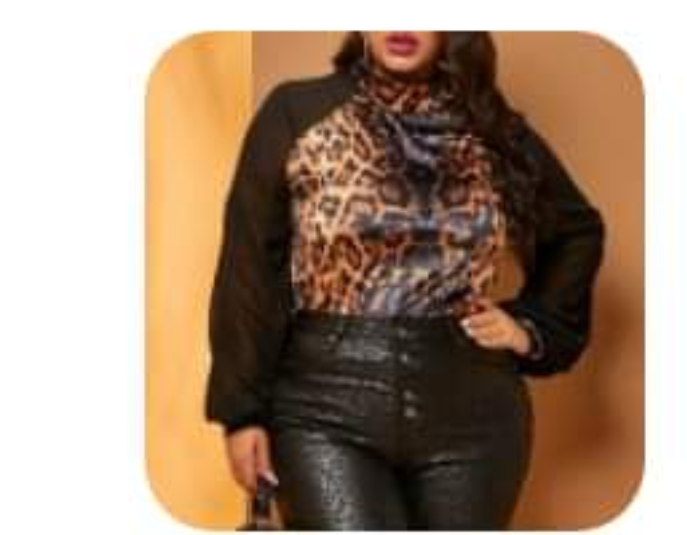 Black/Leopard Print Shirt